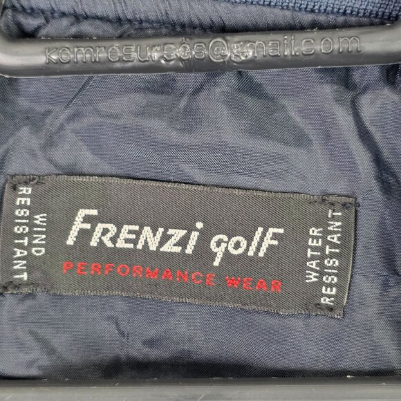 Mens Frenzi Golf Navy Blue Pullover Jacket Wind & Water Resistant V-Neck Size XL - Picture 3 of 8